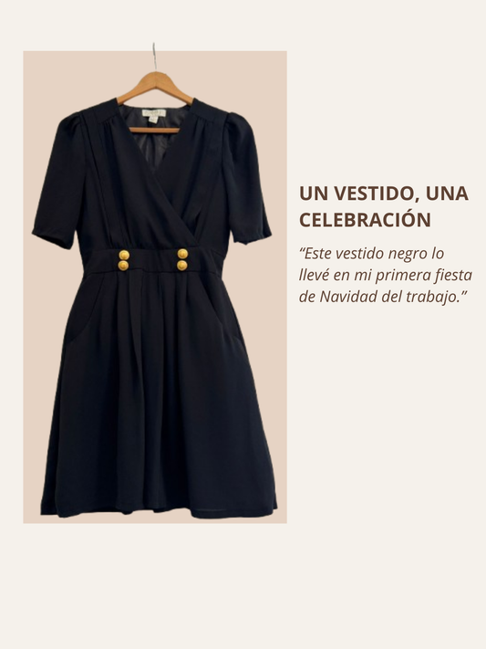 Vestido negro fiesta de segunda mano